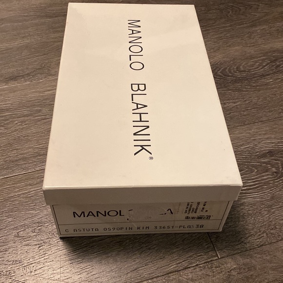 Vintage Manolo Blahnik Astuta lucite slide heels. NIB 38 - Picture 13 of 14